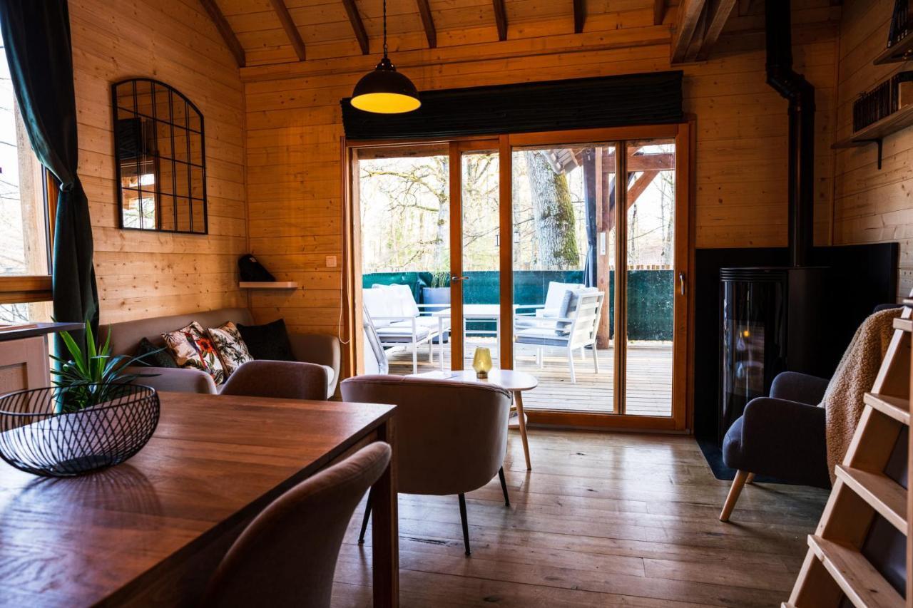 Charmante Cabane Dans Les Arbres Avec Jacuzzi Et Sauna Boismorand Экстерьер фото