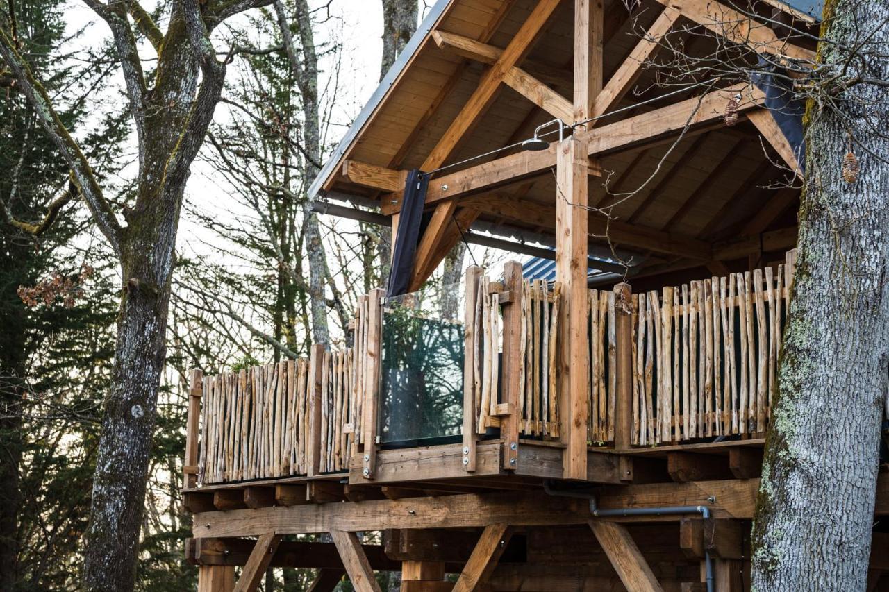 Charmante Cabane Dans Les Arbres Avec Jacuzzi Et Sauna Boismorand Экстерьер фото