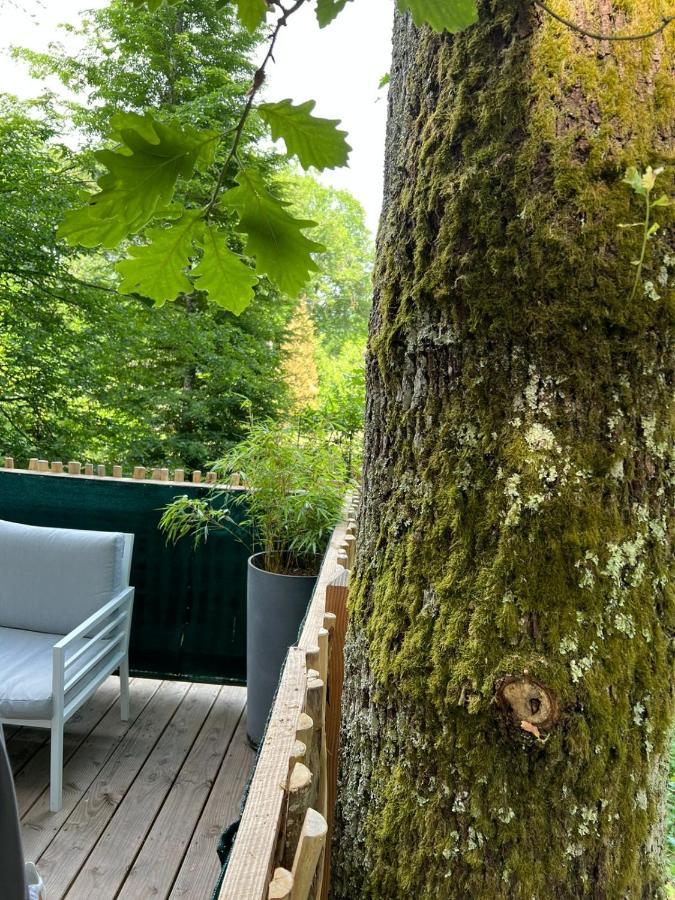 Charmante Cabane Dans Les Arbres Avec Jacuzzi Et Sauna Boismorand Экстерьер фото